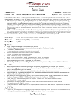 Assistant Principal, CDC/Olde Columbine HS