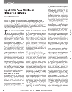 Lipid Rafts As a Membrane- Organizing Principle REVIEW