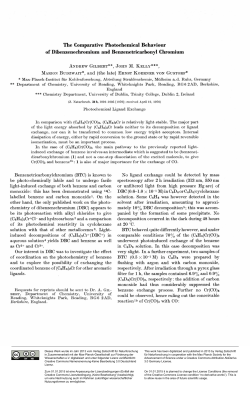 The Comparative Photochemical Behaviour of Dibenzenechromium