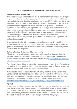 Fertility Preservation Factsheet