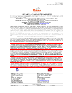 monarch apparels (india) limited