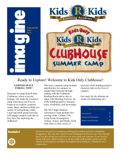 Ready to Explore! Welcome to Kids Only Clubhouse!