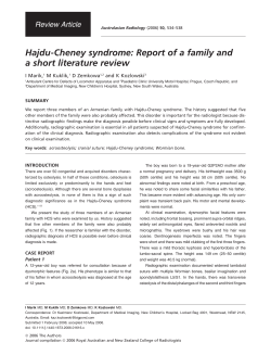 Hajdu-Cheney syndrome: Report of a family and a short literature