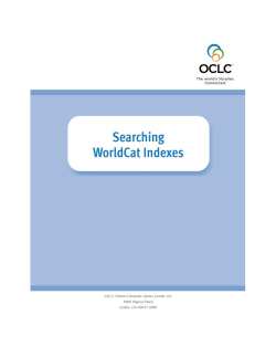 Searching WorldCat Indexes online help