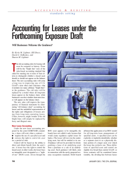 Accounting for Leases under the Forthcoming