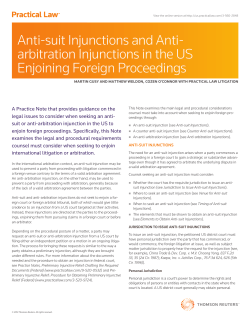 Anti-suit Injunctions and Anti- arbitration