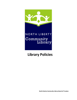 Policy Manual - North Liberty Community Library