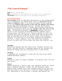 Canterbury Tales Notes