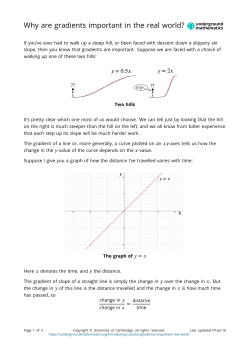 Why are gradients important in the real world?