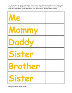 Cut these name cards out individually. Glue the corresponding
