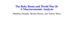 The Baby Boom and World War II: A Macroeconomic Analysis