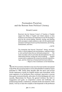 Postmodern Pluralism and the Retreat from Political