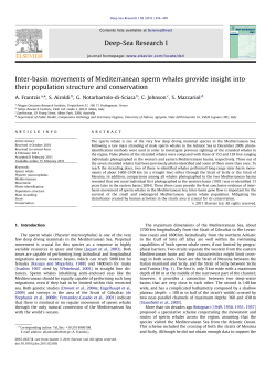 Inter-basin movements of Mediterranean sperm whales provide