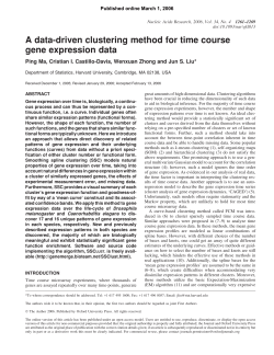 data-driven clustering method for time course gene expression data