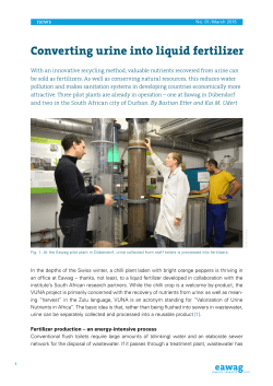 Converting urine into liquid fertilizer