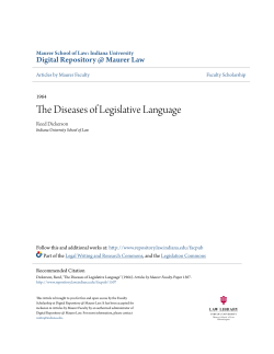 The Diseases of Legislative Language