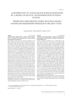 CONTRIBUTION TO A ROCK BLOCK SLIDE EXAMINATION BY A