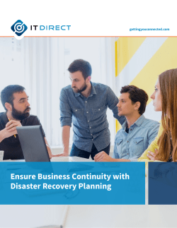 Ensure Business Continuity with Disaster Recovery Planning