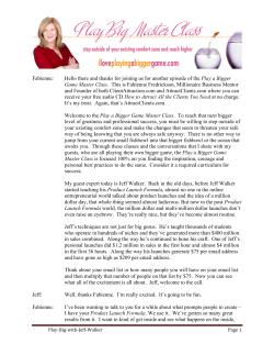 Hello there and thanks for joining us for another episode of the Play