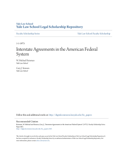 Interstate Agreements in the American Federal System