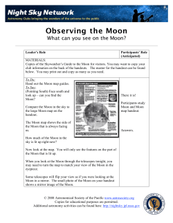 Observing the Moon - Science Festival Alliance