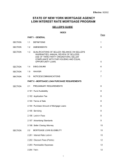 STATE OF NEW YORK MORTGAGE AGENCY LOW INTEREST