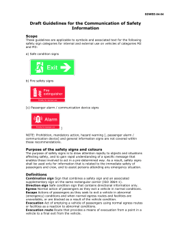 Draft Guidelines for the Communication of Safety Information