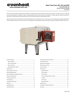 Heat Treat Oven (KF, KO and KH)