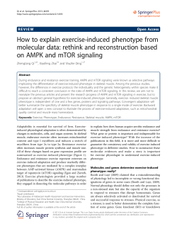 How to explain exercise-induced phenotype from molecular data