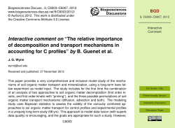 Interactive comment on &ldquo;The relative importance of decomposition
