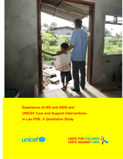 Experience of HIV and AIDS and UNICEF Care and Support