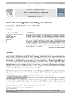 Present-bias, quasi-hyperbolic discounting, and fixed costs