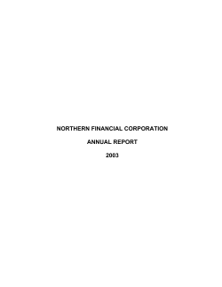 northern financial corporation annual report 2003