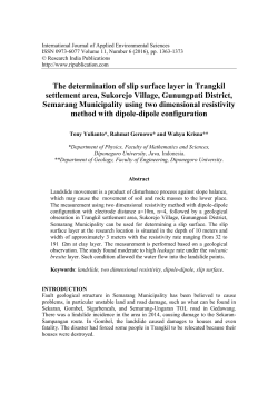 The determination of slip surface layer in Trangkil settlement area