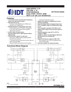 IDT70V3319/99S - Integrated Device Technology