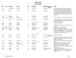 Death Records 1914 to 1918 - Tompkins County Public Library