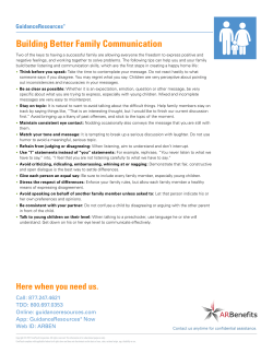 Building Better Family Communication