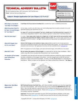 Shingle Application on Low Slopes 2:12 to 4:12 - TAB-R-2011