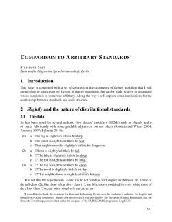 Comparison To Arbitrary Standards