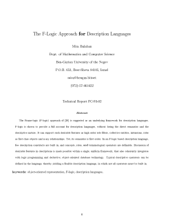 The F-Logic Approach for Description Languages