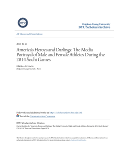 America`s Heroes and Darlings: The Media Portrayal of Male and