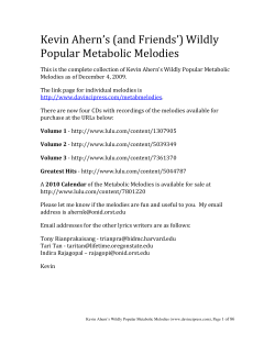 Instructor sings - Metabolic Melodies