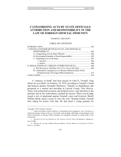 Categorizing Acts by State Officials: Attribution and Responsibility in