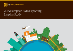 2015 European SME Exporting Insights Study