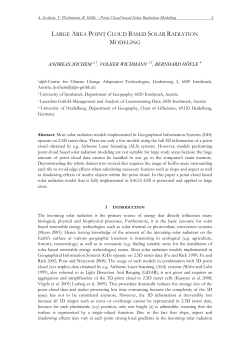 large area point cloud based solar radiation modeling