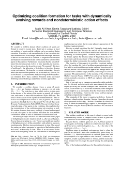 Optimizing coalition formation for tasks with