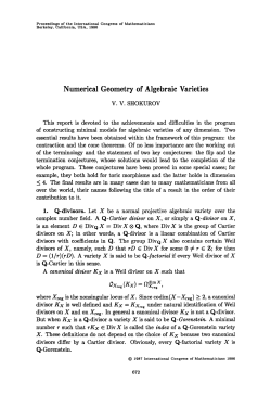 Numerical Geometry of Algebraic Varieties