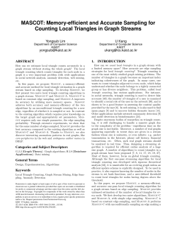 MASCOT: Memory-efficient and Accurate