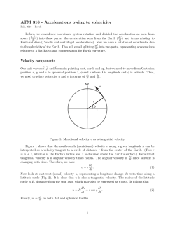 ATM 316 - Accelerations owing to sphericity