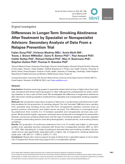 Differences in Longer-Term Smoking Abstinence